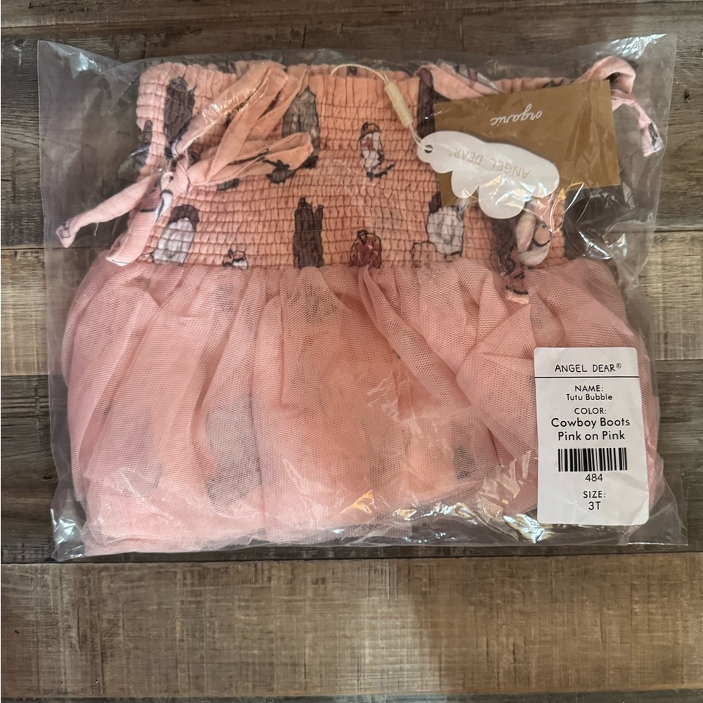 Angel Dear Pink Cowboy Boots Tutu Bubble